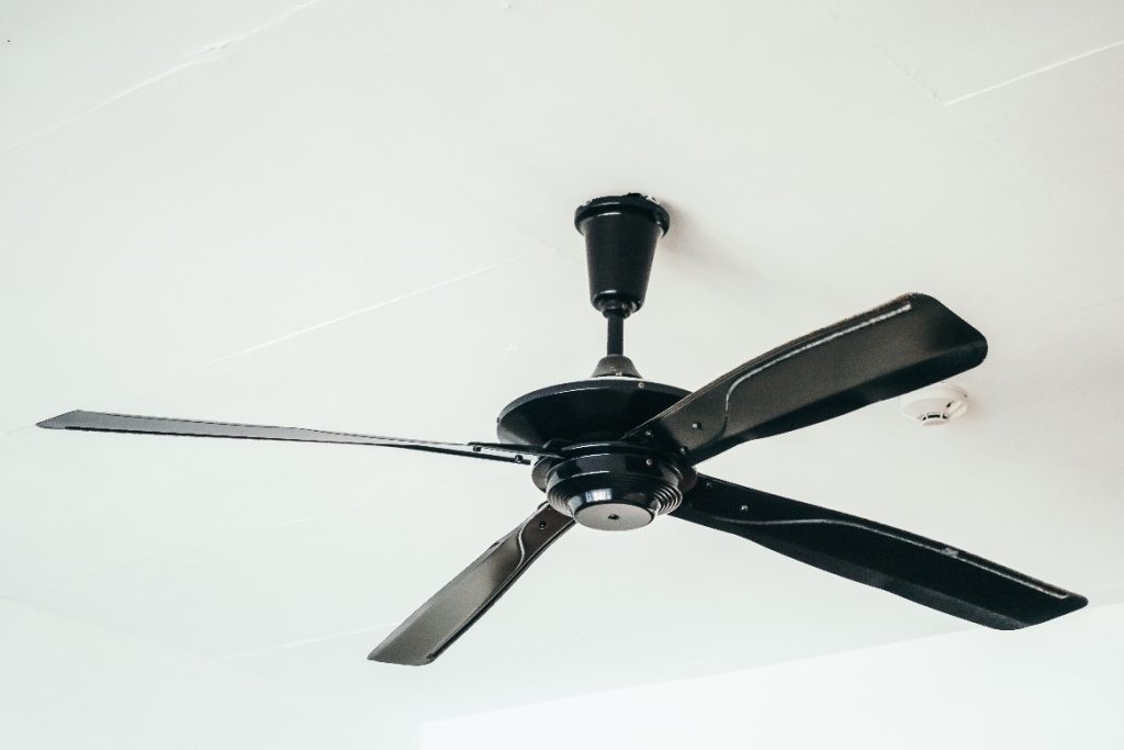Image illustrating a ceiling fan installed by a professional electrician in New York